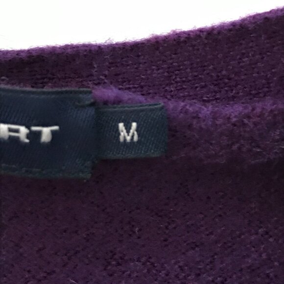 Ralph Lauren Sport 100% Merino Wool Cardigan Women M Purple Button Up Pocket - Picture 4 of 13